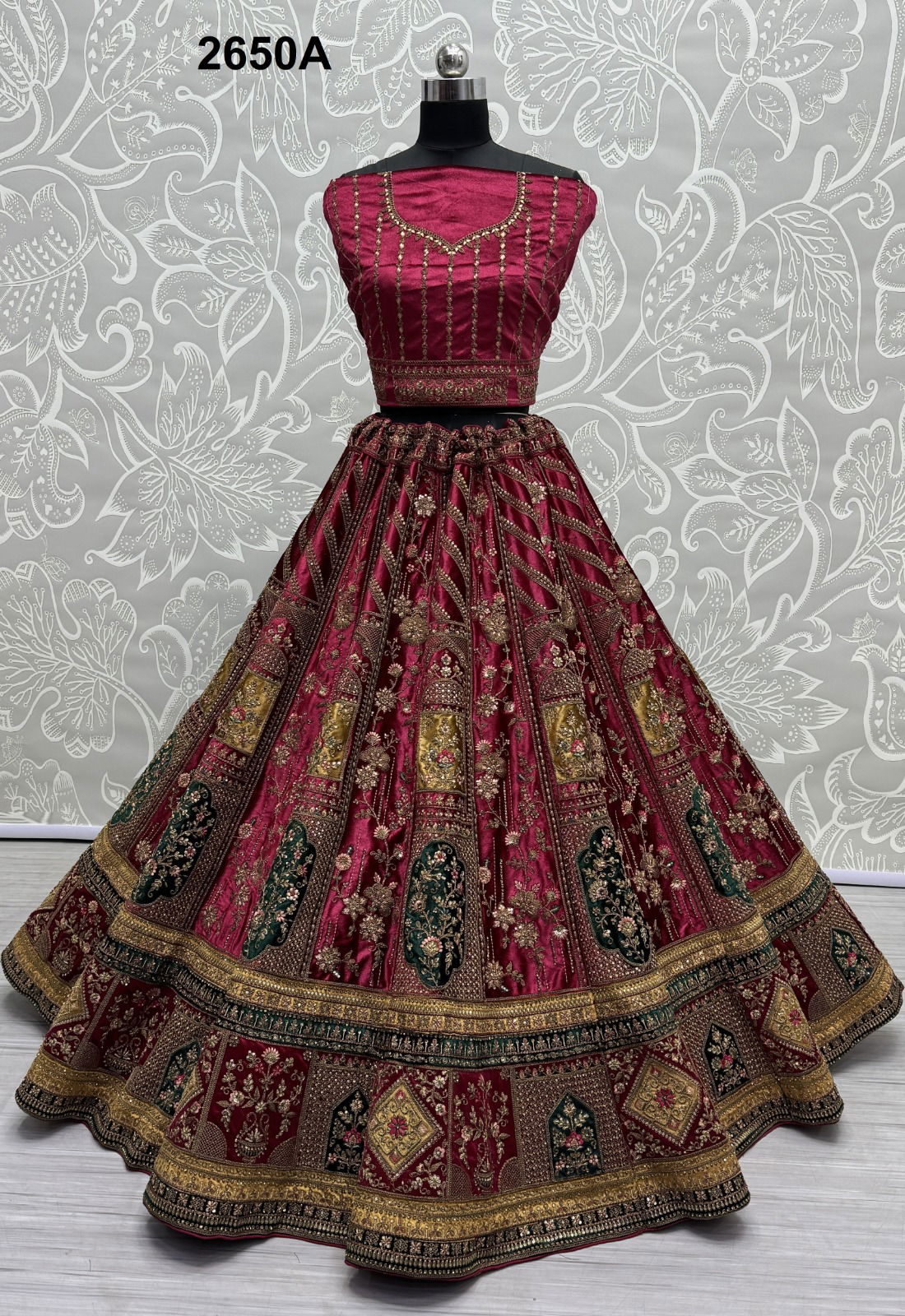 2650 A and B by Anjani Art Heavy Velvet Bridal Wear Lehenga Choli Wholesale Shop In Surat